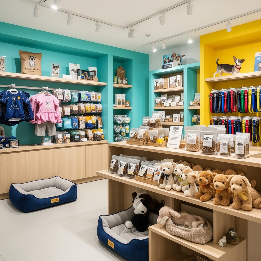 Loja pet premium com produtos variados